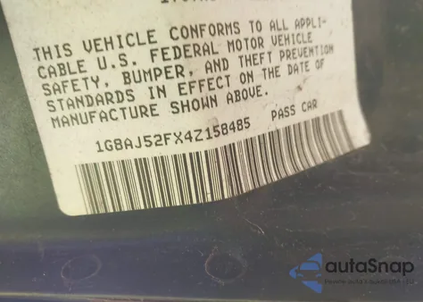 2004 Saturn Ion 2 from USA, damaged, VIN 1G8AJ52FX4Z158485